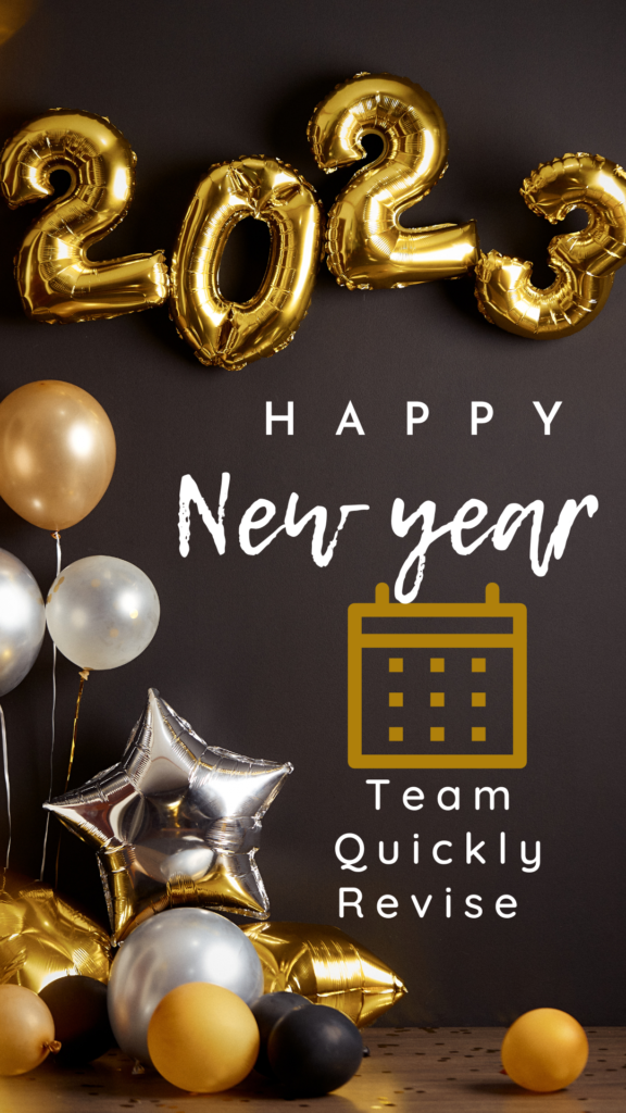 Happy Neww Year wishes from team Quickly Revise